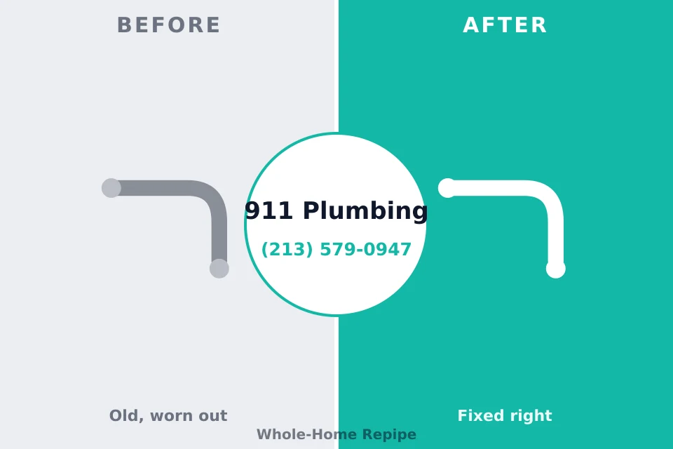 Before and after: plumbing company Colfax, WA